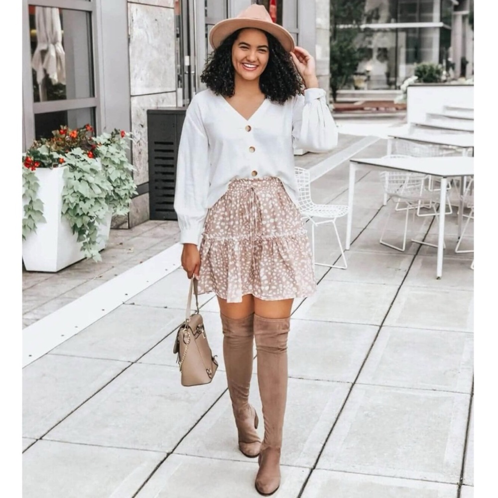 Flowy Drawstring Ruffle Skirt - Picture 8 of 9